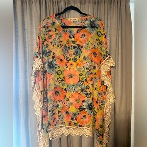 Buddy Love nwot sheer blouse tunic size large